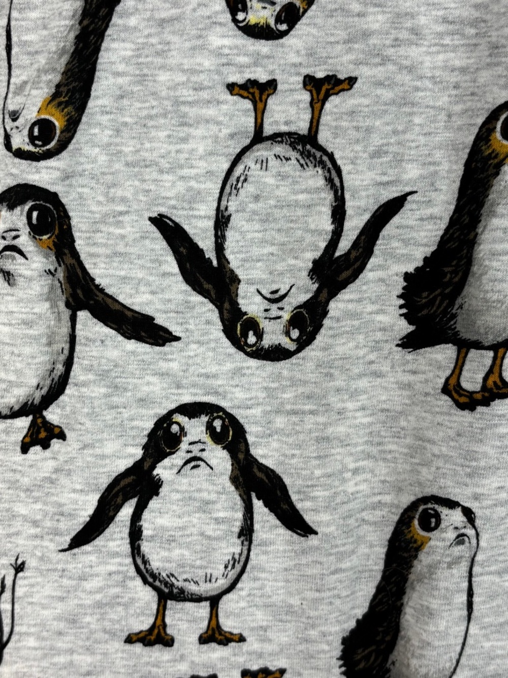 Disney Store Star Wars Womens Medium Lounge Pajama Pants Gray Porg Print Joggers - Picture 3 of 8